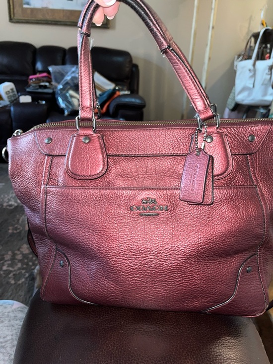 Coach Handbags - Coach Metallic Rose Pebbled Leather Tote